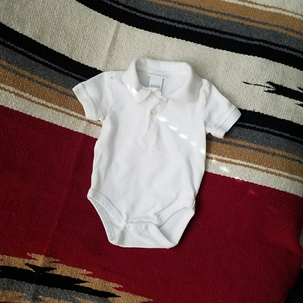 White Collared Onesie